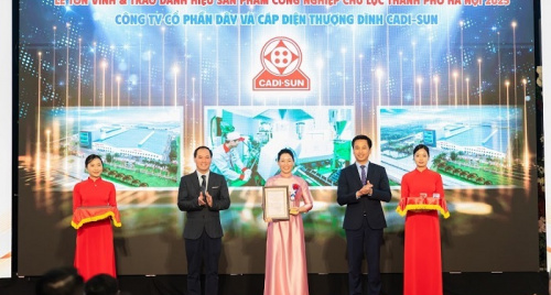 CADI-SUN được vinh danh Top 10 Sản phẩm CN chủ lực Hà Nội 2025
