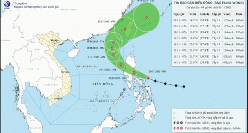 Siêu bão Fung wong đang hướng vào Biển Đông, những khu vực nào ở nước ta bị ảnh hưởng?
