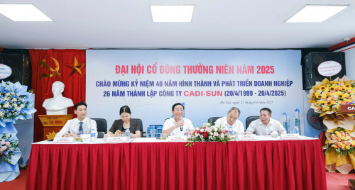 CADI-SUN đặt mục tiêu tăng trưởng doanh thu 15% năm 2025