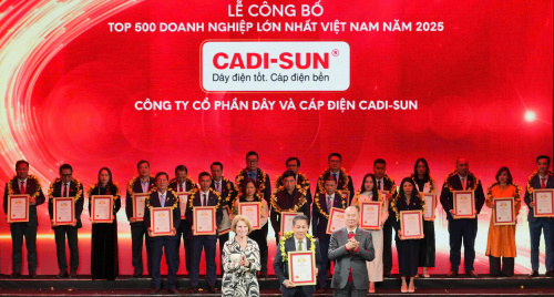 CADI-SUN lần thứ 11 vào Top 500 doanh nghiệp lớn nhất Việt Nam