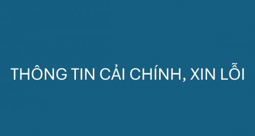 Thông tin cải chính, xin lỗi