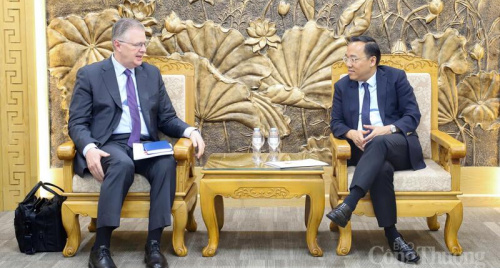 Thứ trưởng Nguyễn Hoàng Long tiếp và làm việc với The Asia Group