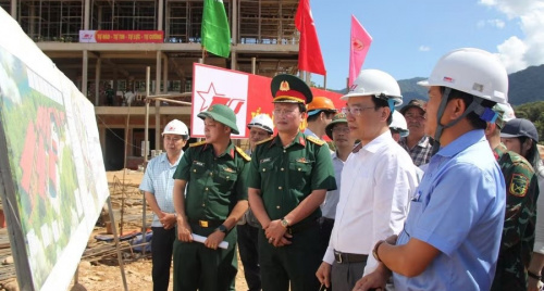 Kiểm tra tiến độ xây trường liên cấp biên giới quy mô lớn nhất tại Đà Nẵng