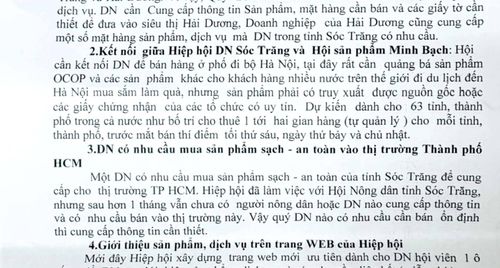 Thông báo: V/v Kết nối tiêu thụ sản phẩm liên vùng