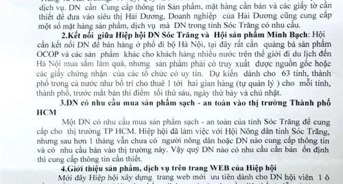 Thông báo: V/v Kết nối tiêu thụ sản phẩm liên vùng