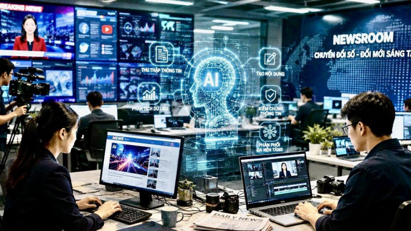 Trước làn sóng AI, báo chí Việt Nam đổi mới để giữ giá trị cốt lõi