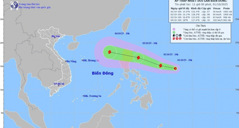 Bão Bualoi vừa tan, biển Đông khả năng lại sắp đón bão số 11
