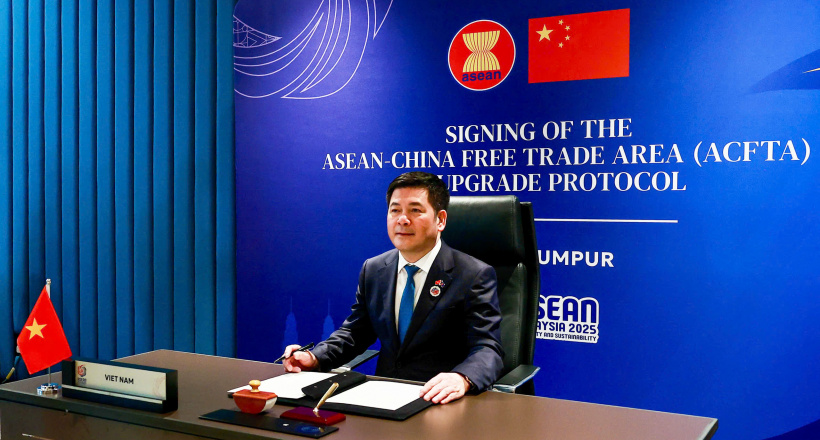 Lễ ký Nghị định thư nâng cấp Hiệp định thương mại tự do ASEAN - Trung Quốc (ACFTA 3.0)