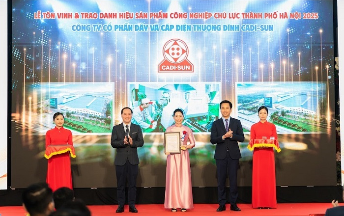 CADI-SUN được vinh danh Top 10 Sản phẩm CN chủ lực Hà Nội 2025