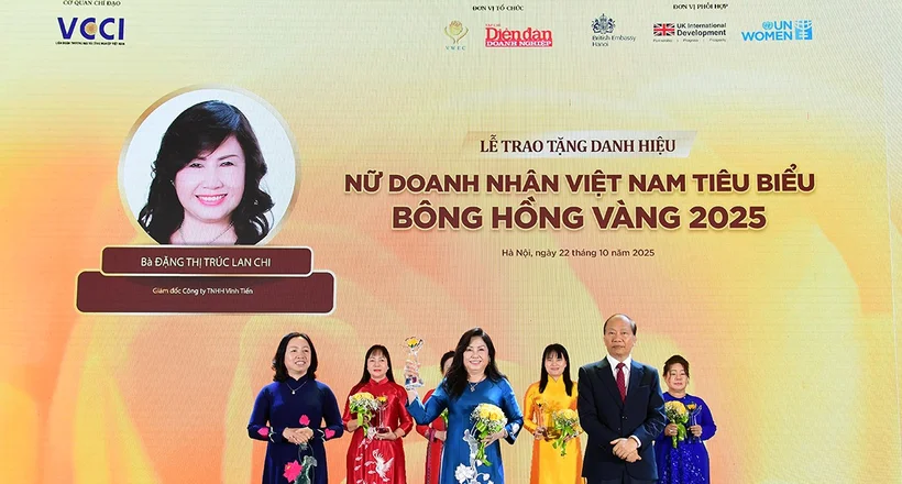 Doanh nhân Đặng Thị Trúc Lan Chi được trao tặng Danh hiệu “Bông Hồng Vàng 2025”