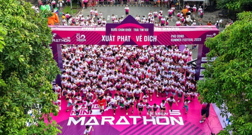 Gần 2.000 người tham gia Giải chạy thường niên Phú Đông Mini Marathon mùa 5