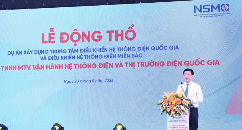 Bộ trưởng Nguyễn Hồng Diên dự Lễ động thổ Dự án xây dựng Trung tâm điều khiển hệ thống điện quốc gia và điều khiển hệ thống điện miền Bắc