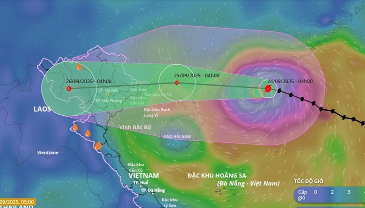 Siêu bão Ragasa đang suy yếu, miền Bắc mưa lớn từ đêm nay