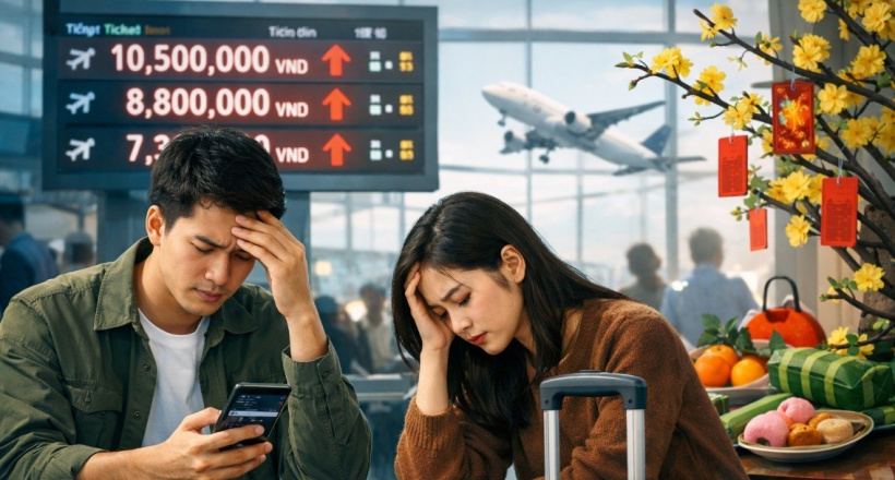 Vé máy bay Tết tăng chóng mặt” Khi hai chữ “về quê” trở thành áp lực