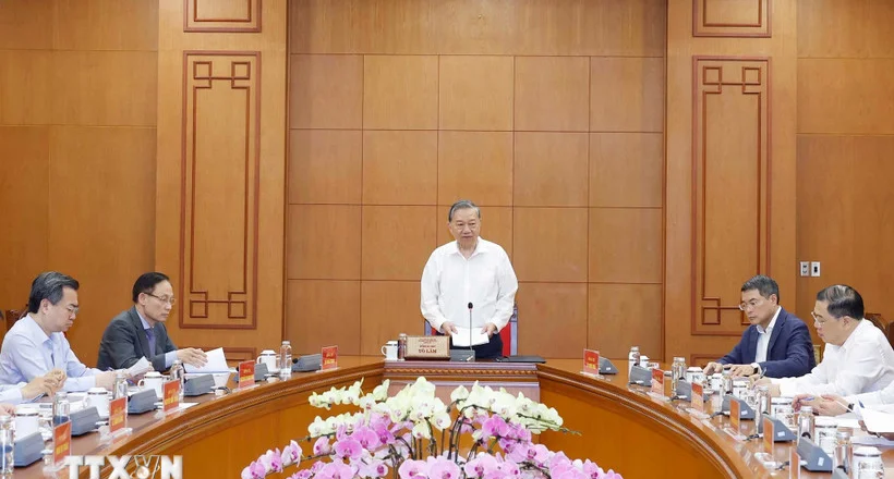 Tổng Bí thư Tô Lâm làm việc với Bộ Công Thương
