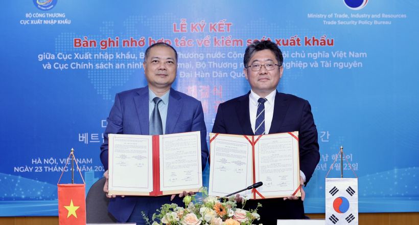 Việt Nam - Hàn Quốc ký kết Bản ghi nhớ hợp tác về kiểm soát xuất khẩu