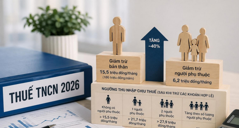 Ngưỡng thu nhập chịu thuế TNCN thay đổi mạnh: Người lao động được “nới room” đã dễ thở?