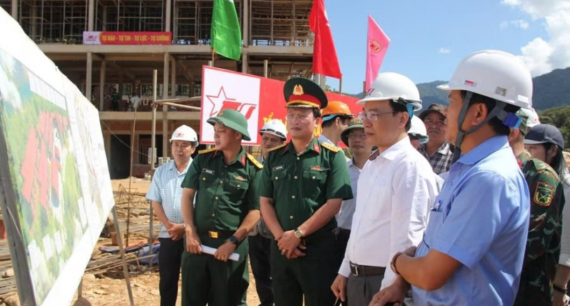 Kiểm tra tiến độ xây trường liên cấp biên giới quy mô lớn nhất tại Đà Nẵng