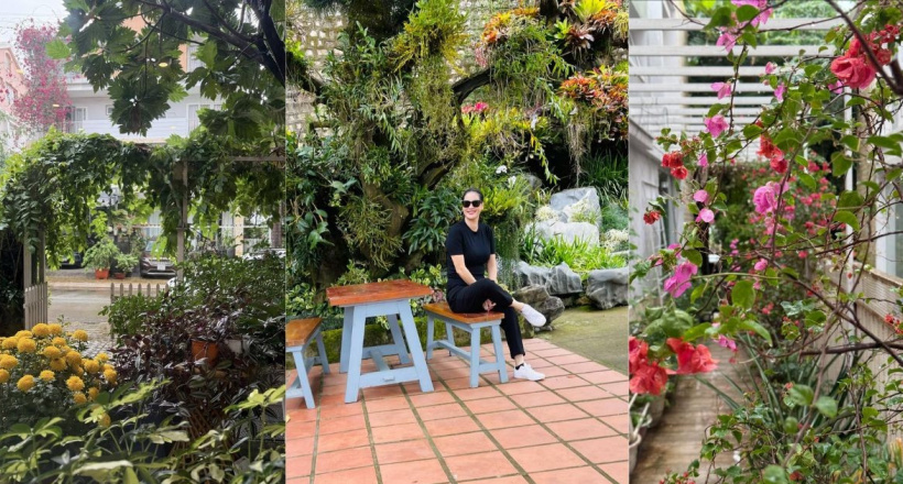 Biệt thự ngập tràn hoa lá, cỏ cây của người đẹp Thân Thuý Hà