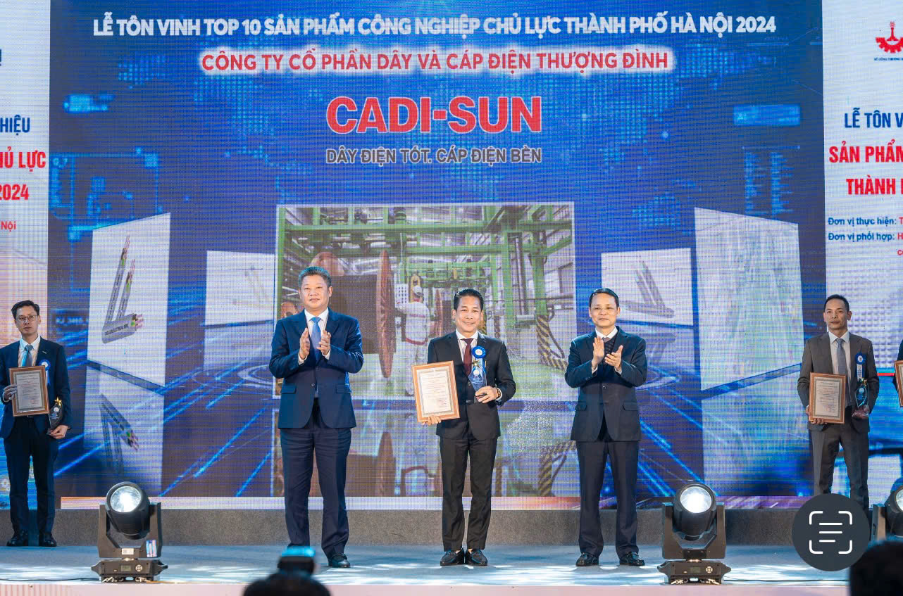 CADI-SUN được vinh danh TOP 10 SPCN chủ lực TP Hà Nội